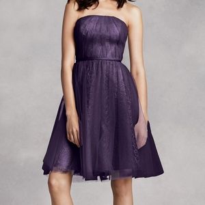 White by Vera Wang David's Bridal Bridesmaid Dress